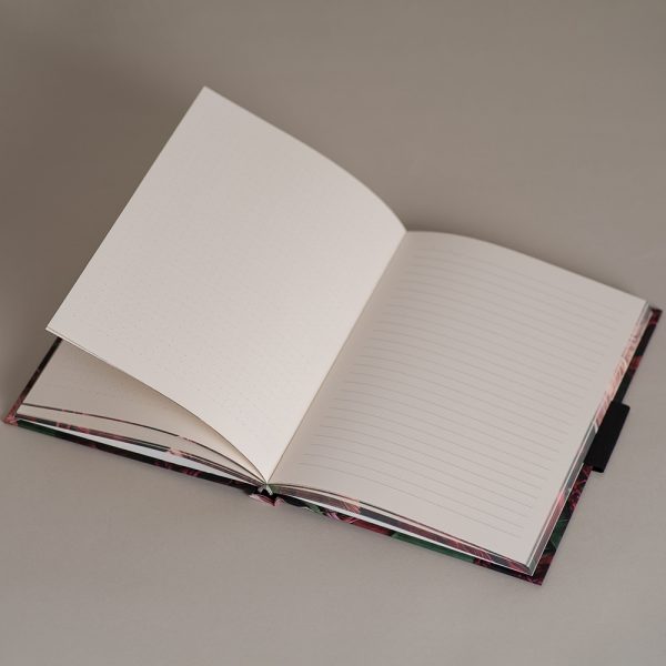 Užrašinė popieriniu viršeliu ŽIEDŲ ŠOKIS (atversta, vidiniai lapai)